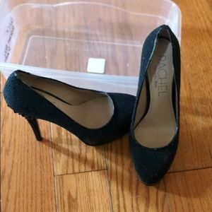 Rachel Roy black glitter pumps